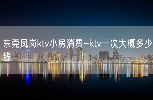 东莞凤岗ktv小房消费-ktv一次大概多少钱