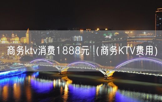 商务ktv消费1888元（商务KTV费用）