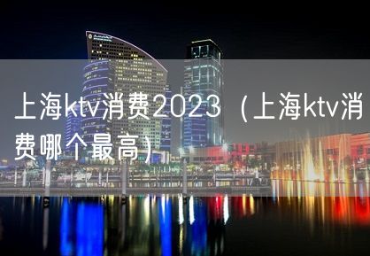 上海ktv消费2023（上海ktv消费哪个最高）