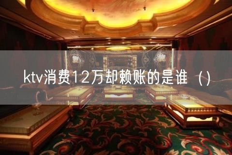 ktv消费12万却赖账的是谁（）