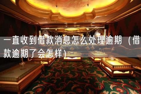 一直收到借款消息怎么处理逾期（借款逾期了会怎样）