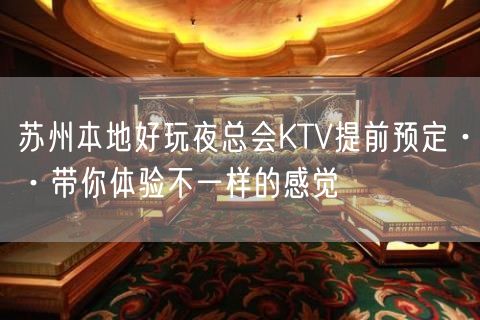 苏州本地好玩夜总会KTV提前预定··带你体验不一样的感觉