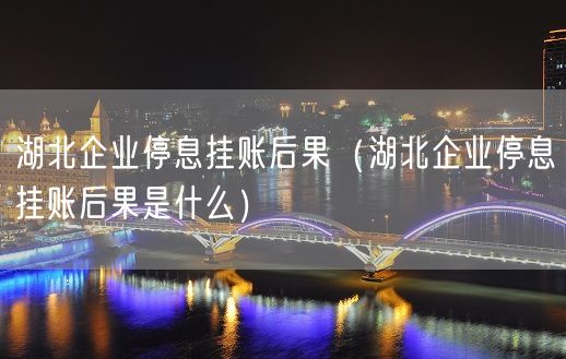 湖北企业停息挂账后果（湖北企业停息挂账后果是什么）