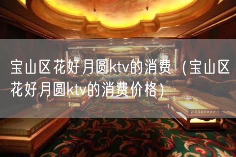 宝山区花好月圆ktv的消费（宝山区花好月圆ktv的消费价格）