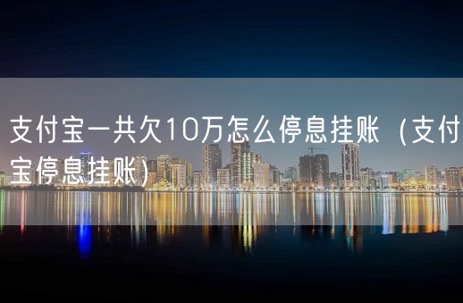 支付宝一共欠10万怎么停息挂账（支付宝停息挂账）