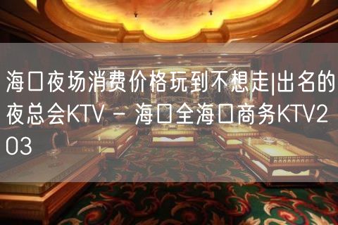 海口夜场消费价格玩到不想走|出名的夜总会KTV – 海口全海口商务KTV203