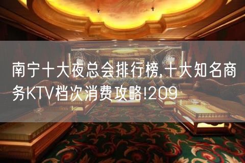 南宁十大夜总会排行榜,十大知名商务KTV档次消费攻略!209