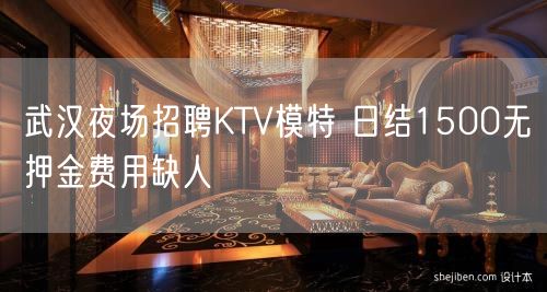 武汉夜场招聘KTV模特 日结1500无押金费用缺人