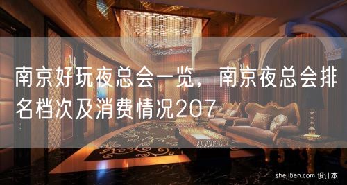 南京好玩夜总会一览，南京夜总会排名档次及消费情况207