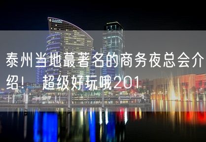 泰州当地蕞著名的商务夜总会介绍！ 超级好玩哦201