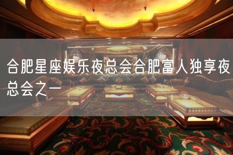 合肥星座娱乐夜总会合肥富人独享夜总会之一