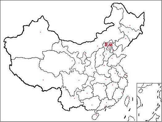 34个省级行政区空白图图片